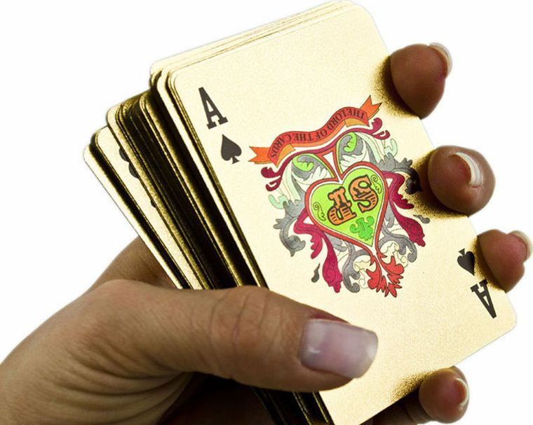 Karty do gry, złote