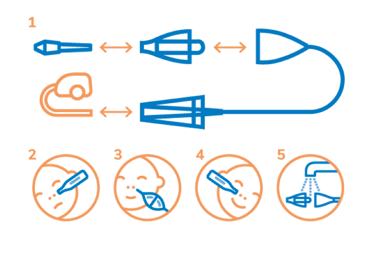 Katarek, Complete Secure+, zestaw na katar, aspirator do nosa + roztwór soli fizjologicznej 0,9%, 20-5 ml