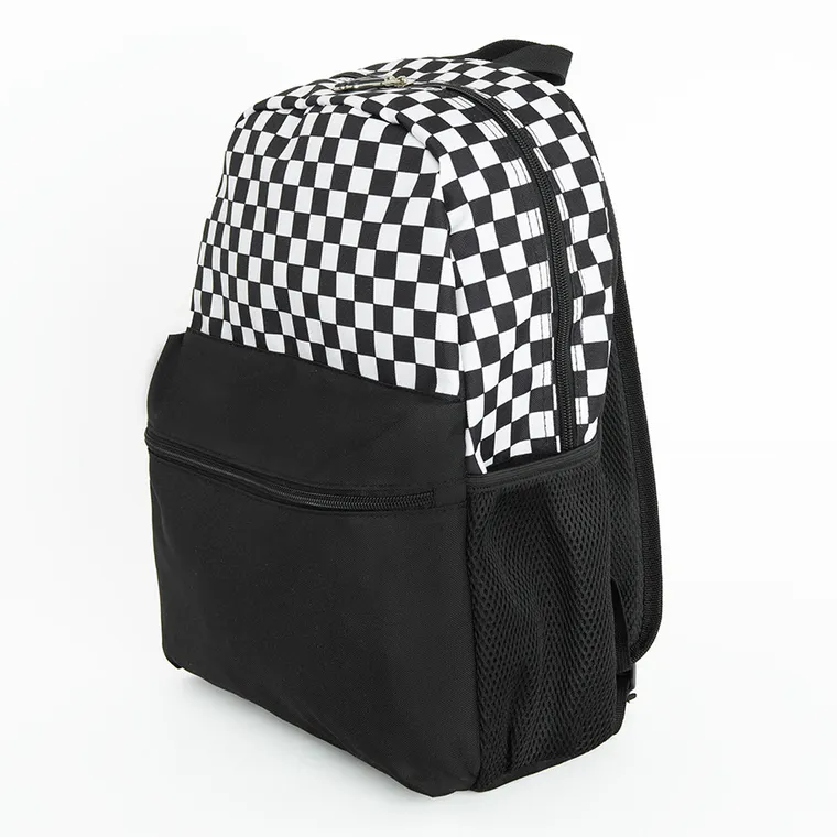 Kayokki, plecak szkolny, 1-komorowy, Szachownica, czarno-biała