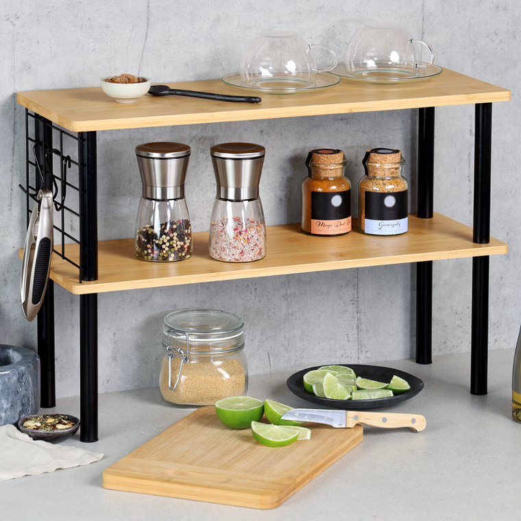 Kesper, bambusowa półka kuchenna na blat, 55-20-38 cm