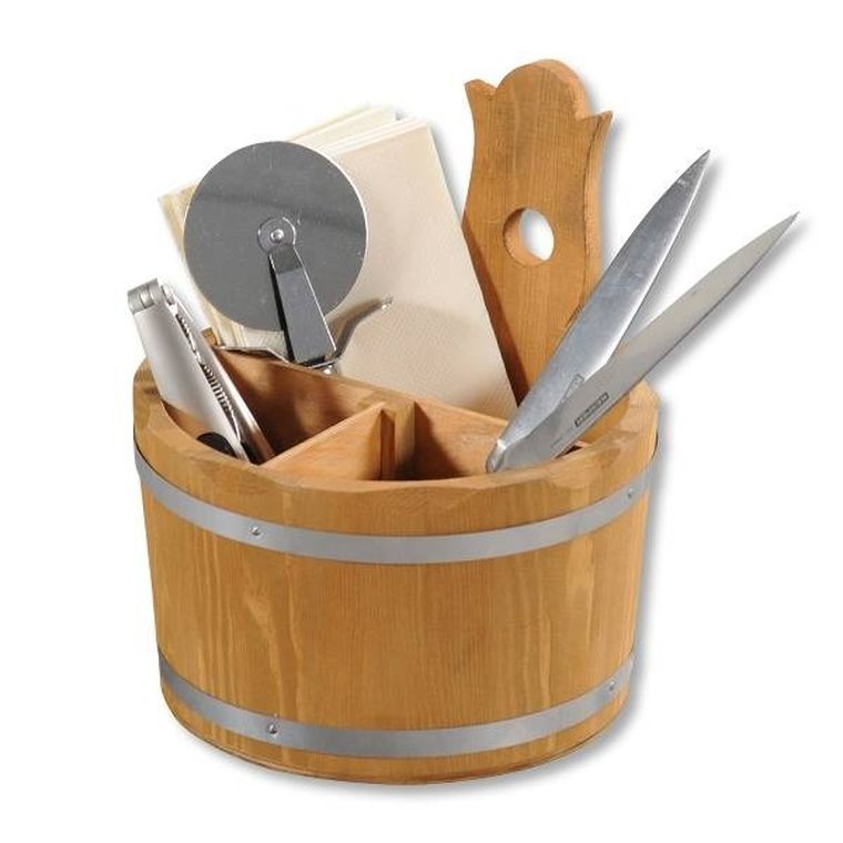 Kesper, dekoracyjny pojemnik na sztućce i serwetki, Ø 17 cm