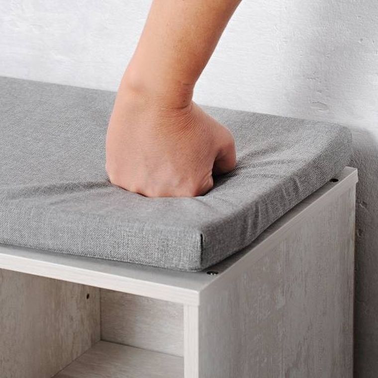 Kesper, szafka na buty z siedziskiem, bielone drewno