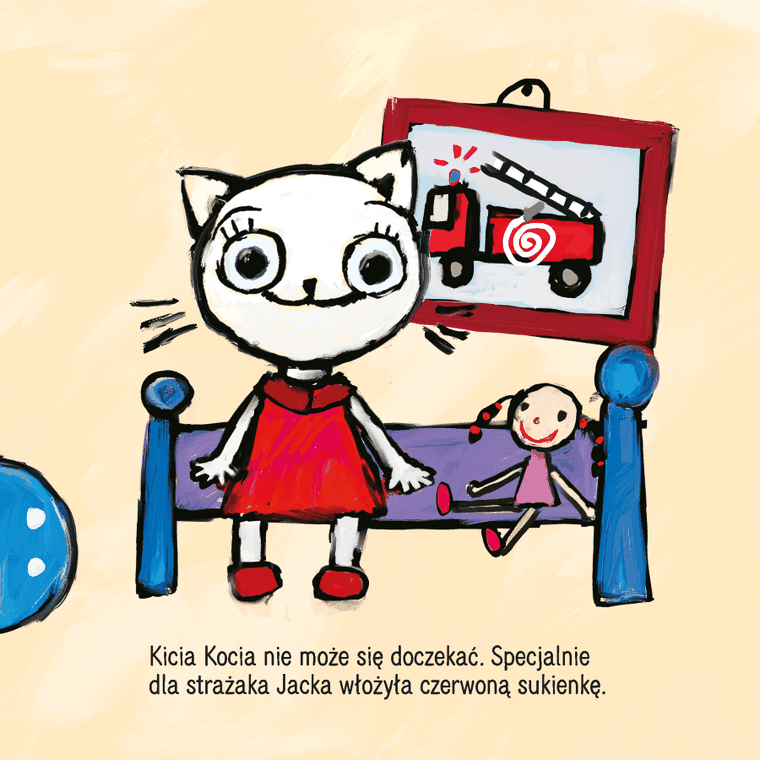 Kicia Kocia poznaje strażaka