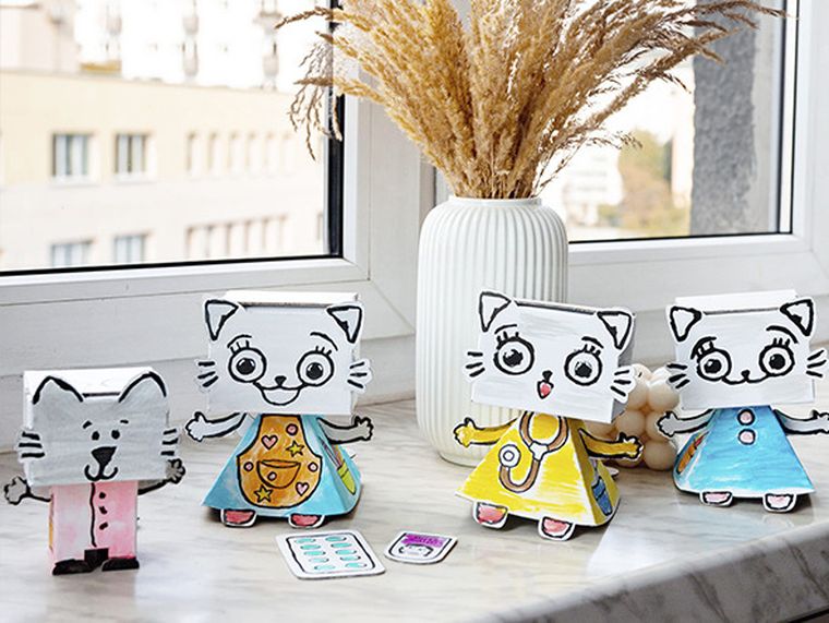 Kicia Kocia u lekarza. Kolorowanka 3D Creative Head