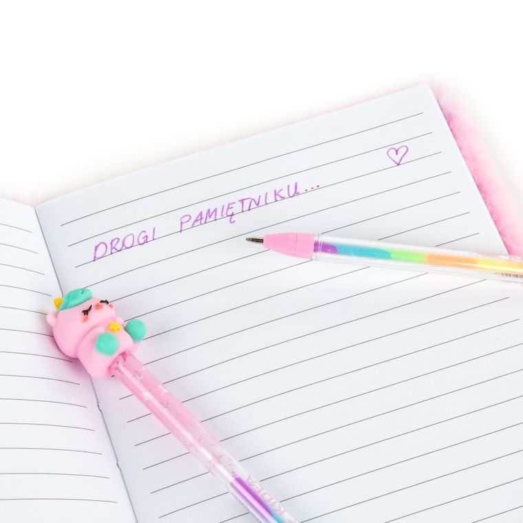 Kidea, długopisy zapachowe, tęczowe, z figurką, 2 szt.