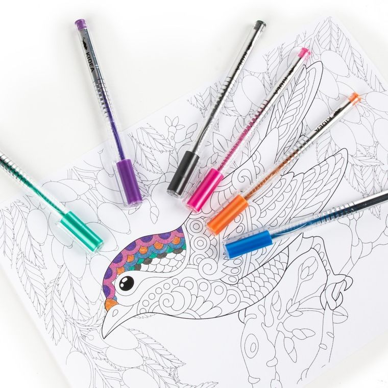 Kidea, długopisy żelowe, metaliczne, 12 kolorów