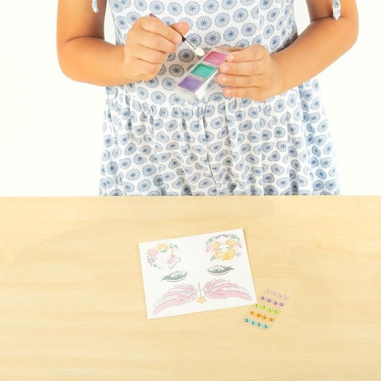 Kidea, farby do twarzy, zestaw z tatuażami, wróżki