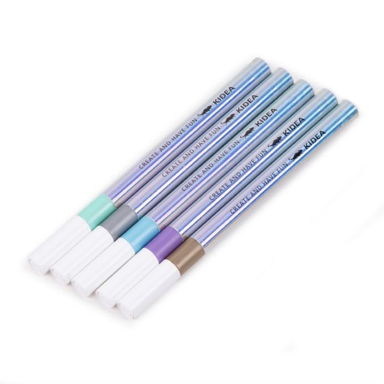 Kidea, flamastry metaliczne, 5 kolorów