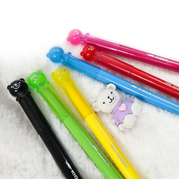 Kidea, flamastry, misie, 6 kolorów