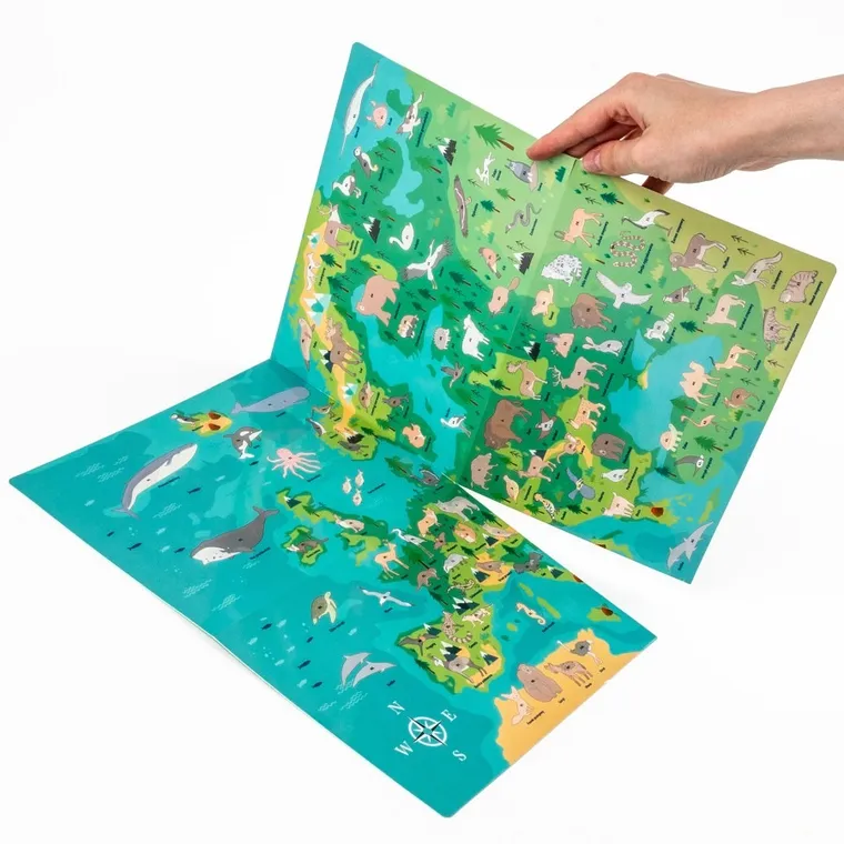Kidea, Gdzie one żyją? Zwierzęta Europy, wyklejanka + gra
