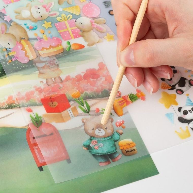 Kidea, kalkomania, zestaw kreatywny, misie