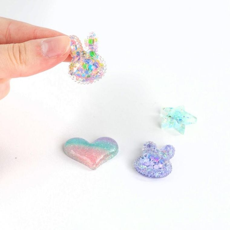 Kidea, magnesy cekinowe, bunny, 4 szt.