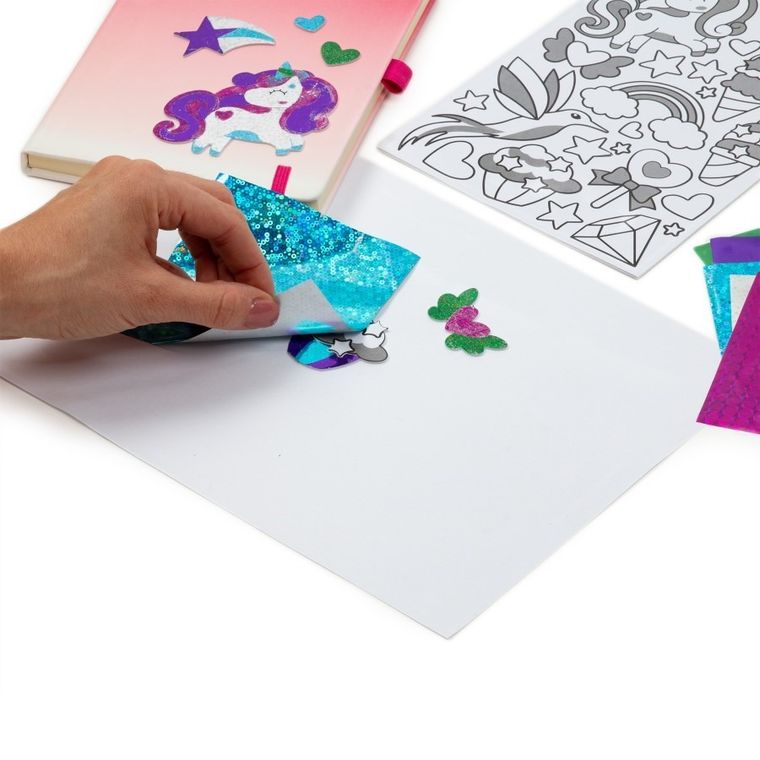 Kidea, metaliczne naklejki, zestaw kreatywny, Unicorn