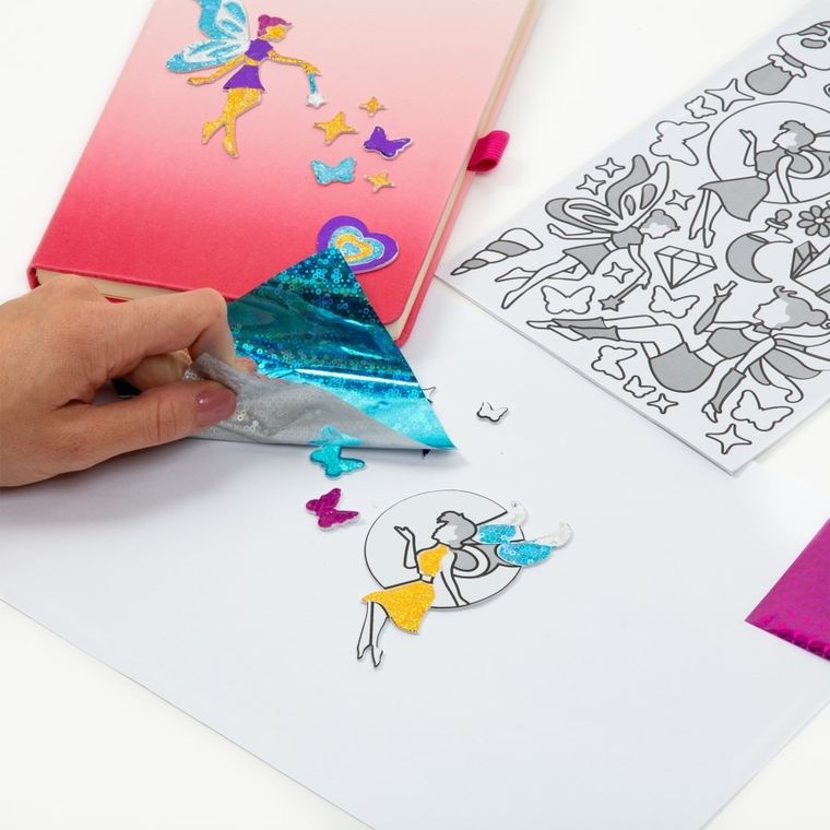 Kidea, metaliczne naklejki, zestaw kreatywny, Wróżki
