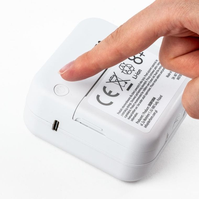 Kidea, Mini drukarka termicz bluetooth, biała