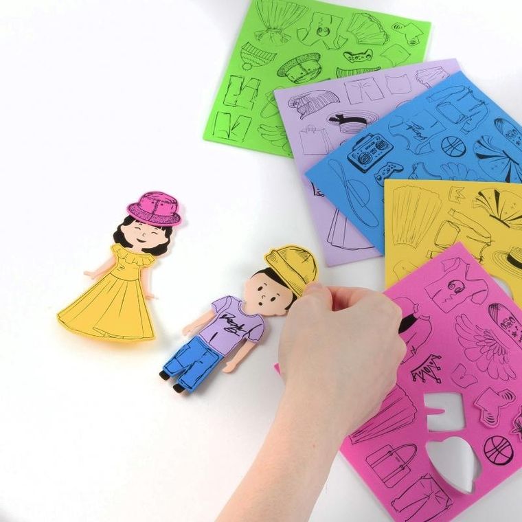 Kidea, modowe stylizacje, zestaw kreatywny z naklejkami, 80 szt.