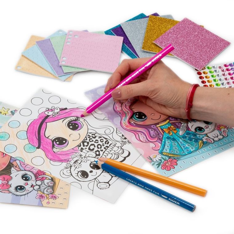 Kidea, mozaika i kolorowanka, wróżki