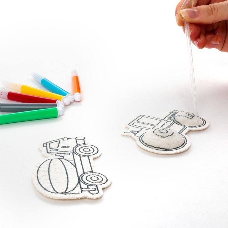 Kidea, Pojazdy, Magiczne karty aktywowane wodą, zestaw kreatywny