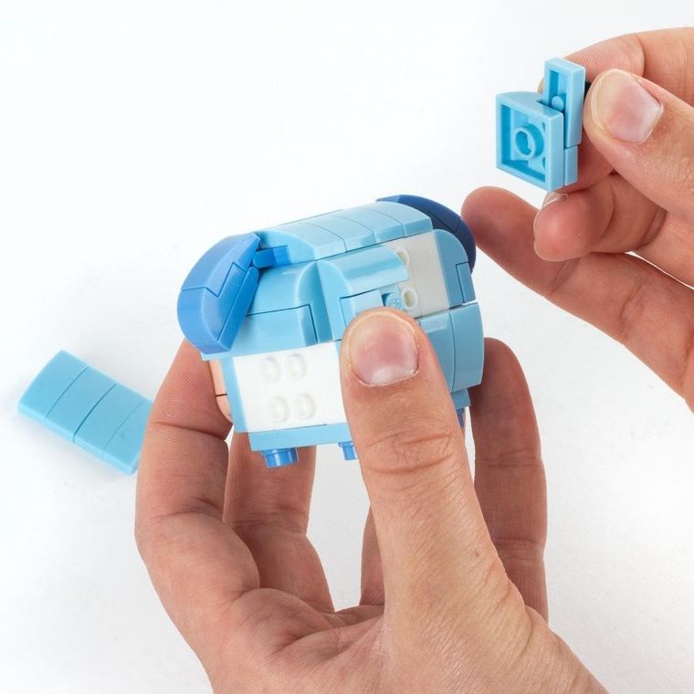 Kidea, Snapets, klocki, niebieski pies, 76 elementów