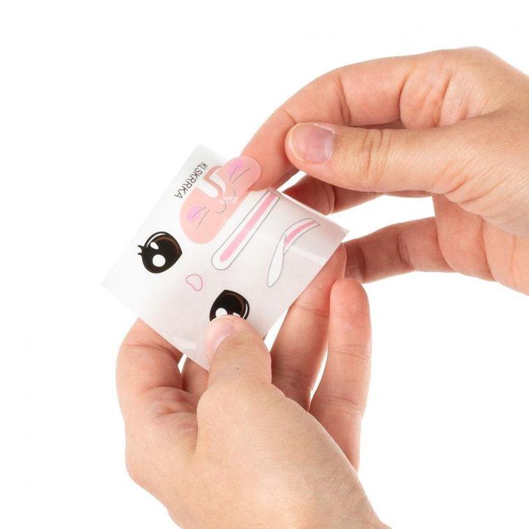 Kidea, Snapets, klocki, różowy królik, 75 elementów