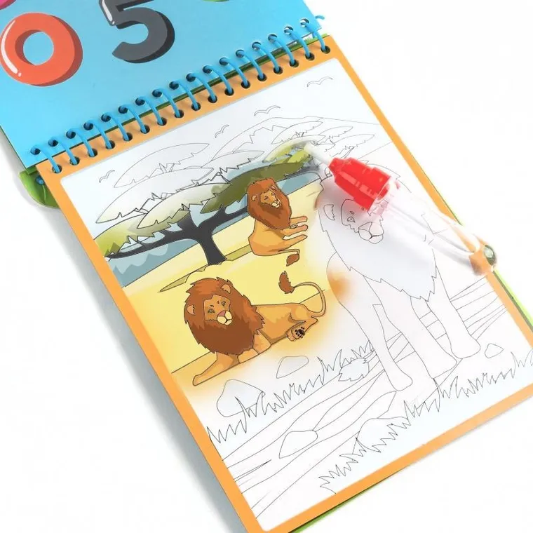 Kidea, wodna kolorowanka z pisakiem, safari