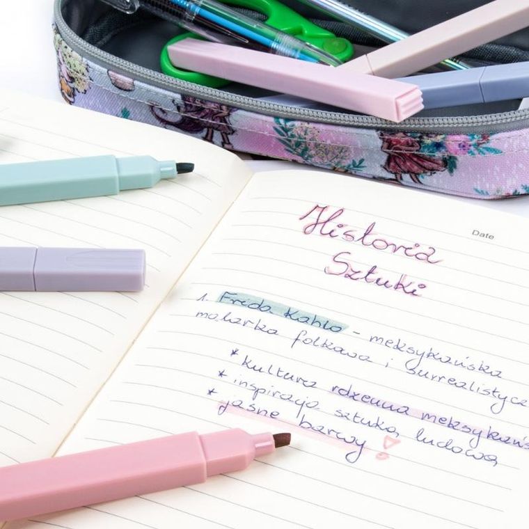 Kidea, zakreślacze geometryczne, kremowe, 6 szt.