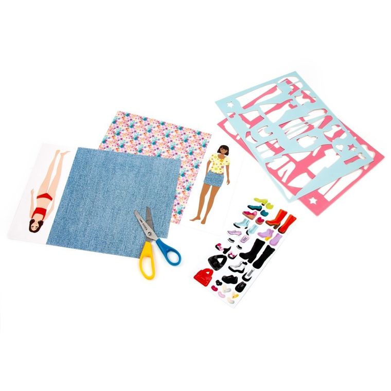 Kidea, zestaw, projektantka z szablonami, 10 arkuszy