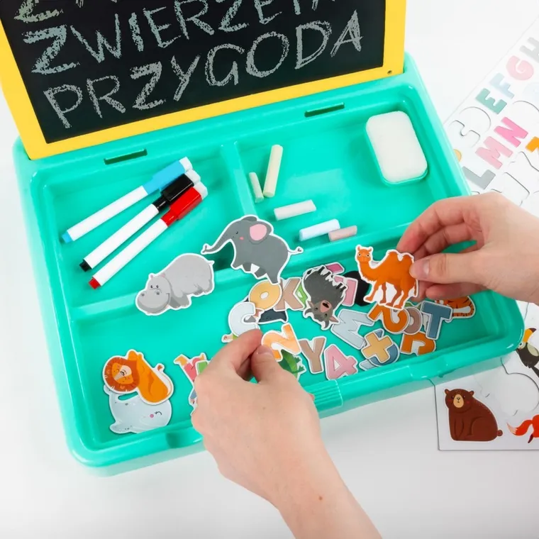 Kidea, ZOO, przenośny zestaw tablic 5w1, zestaw kreatywny