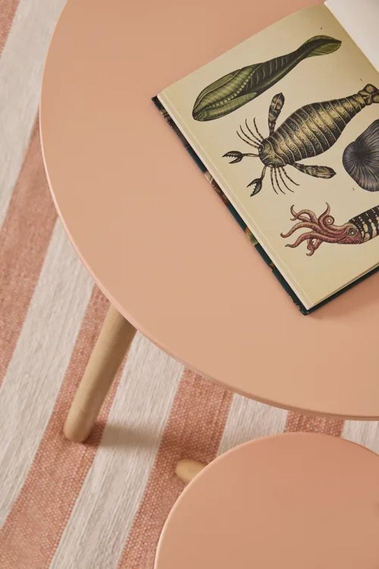 Kid's Concept, Base, zestaw mebli odpornych na zarysowanie, morela