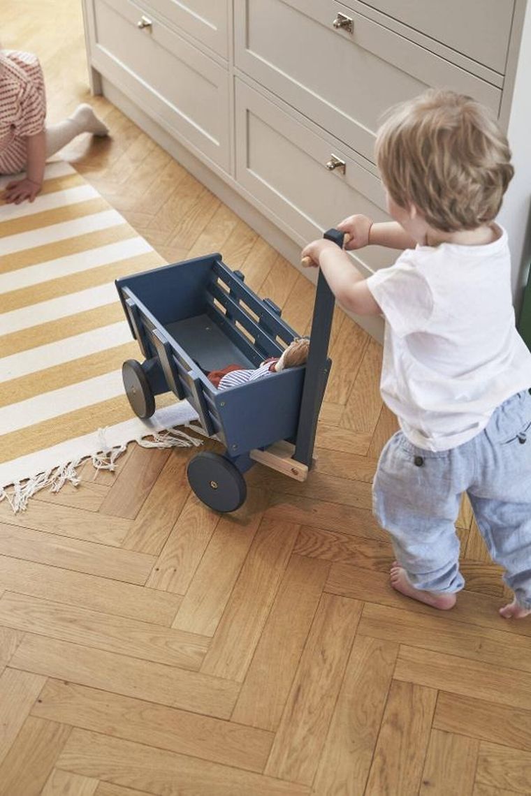 Kid's Concept, wózek na zabawki i lalki, blue