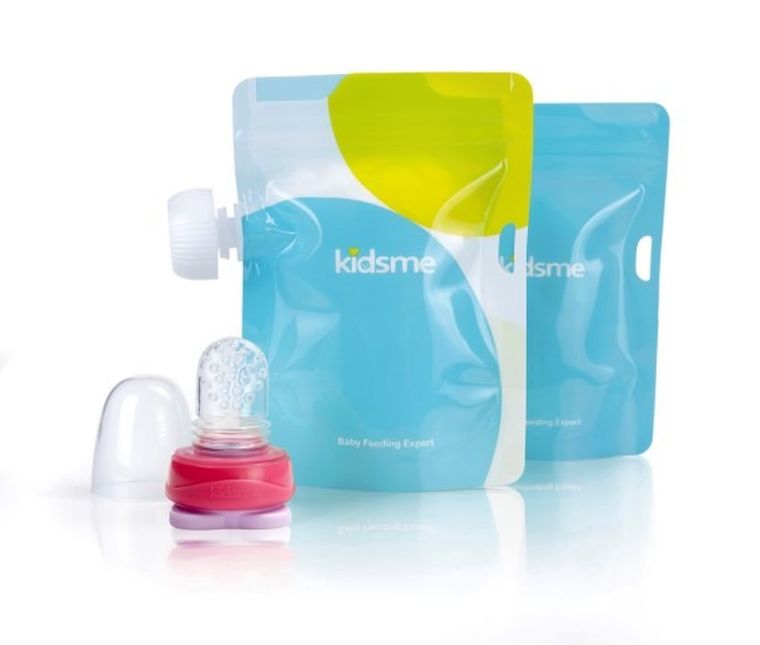 Kids Me, Food Feeder + saszetka do żywności, lawenda