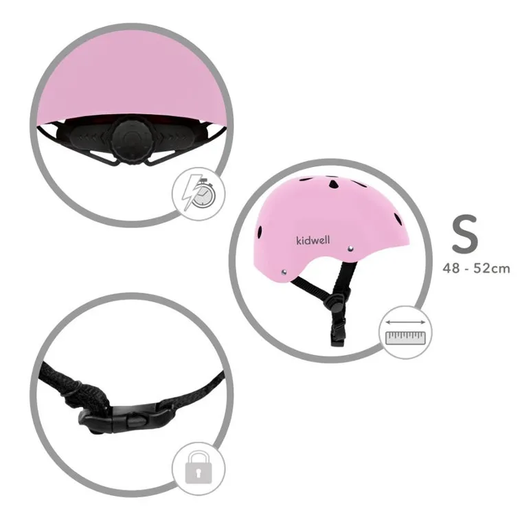 Kidwell, Orix II, kask ochronny, różowy, rozmiar 48-52 cm