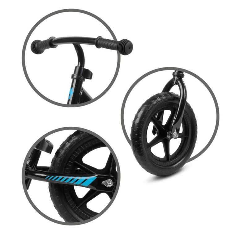 Kidwell, Rebel, rowerek biegowy, czarny