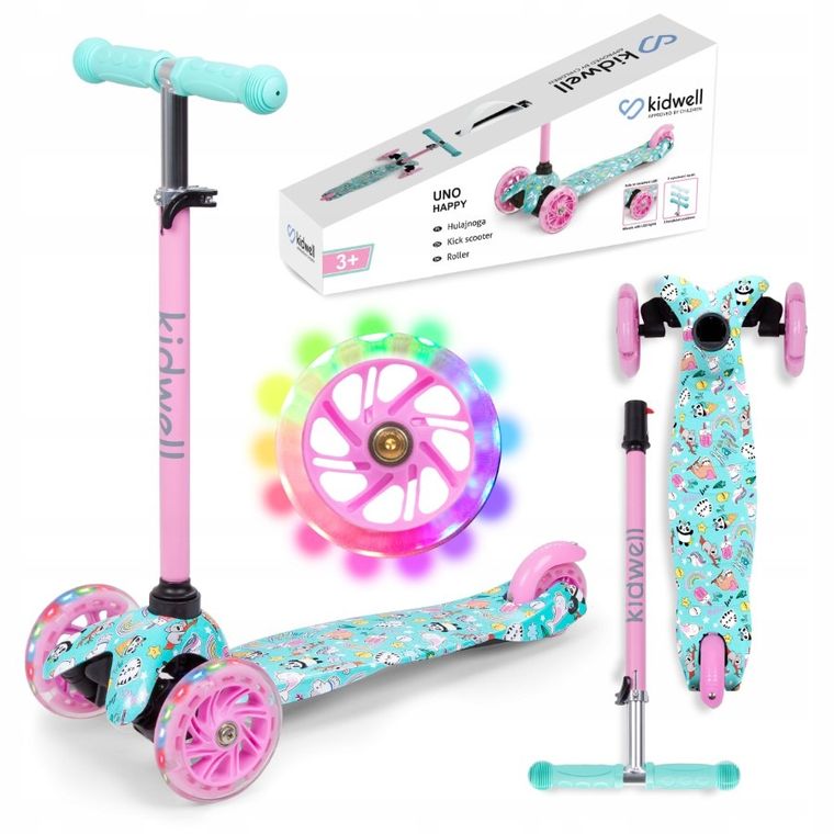 Kidwell, Uno, hulajnoga 3-kołowa, balansowa, happy