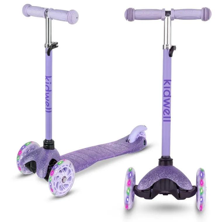 Kidwell, Uno, hulajnoga 3-kołowa LED, balansowa, fioletowa