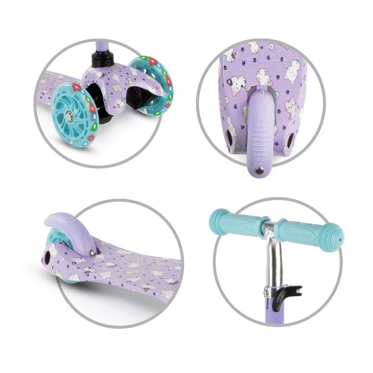 Kidwell, Uno, hulajnoga 3-kołowa LED, balansowa, kitty