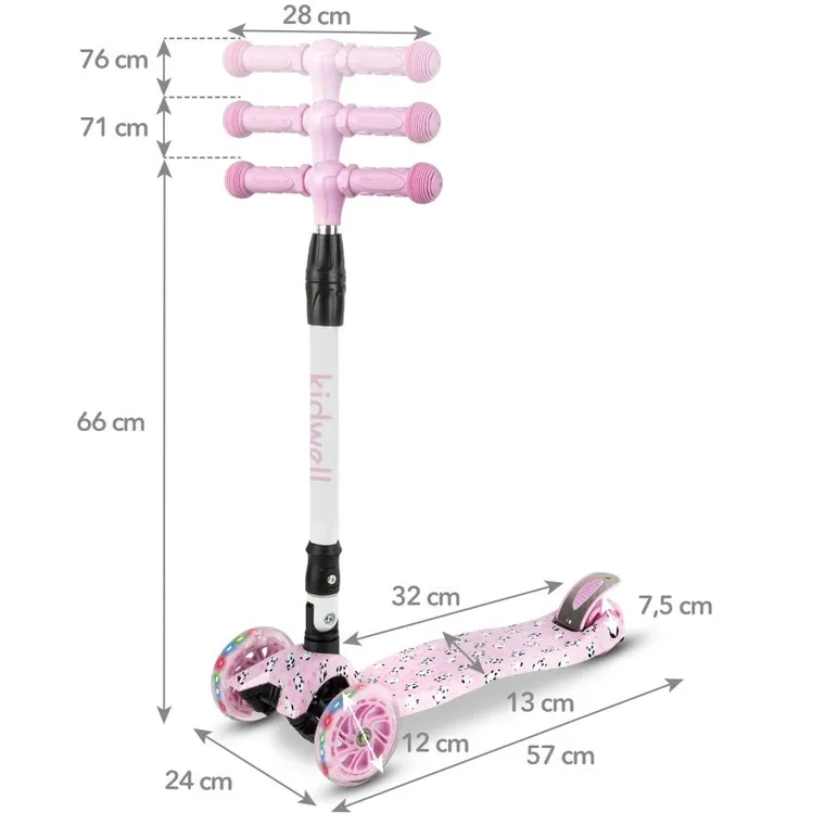 Kidwell, Vento, hulajnoga 3-kołowa, balansowa, panda