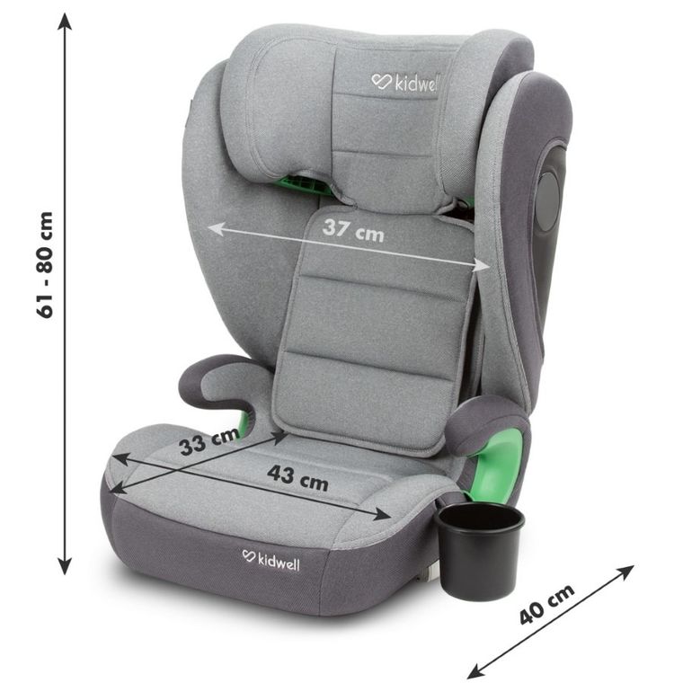 Kidwell, Weston, fotelik samochodowy, 2w1, light gray, 15-36 kg