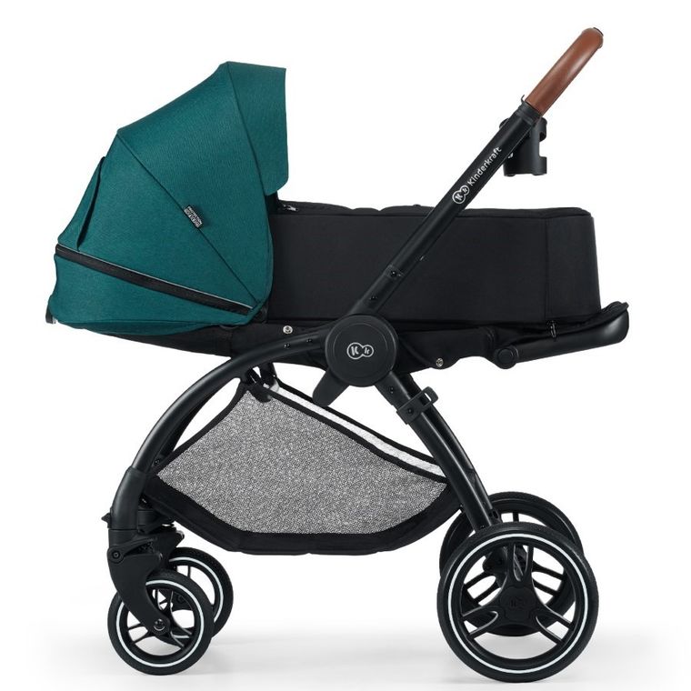 Kinderkraft, Evolution Cocoon, wózek wielofunkcyjny 2w1, Midnight Green