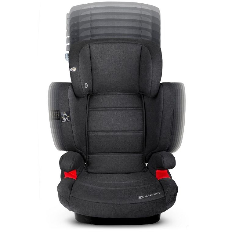 Kinderkraft, Expander, fotelik samochodowy, 15-36 kg, czarny