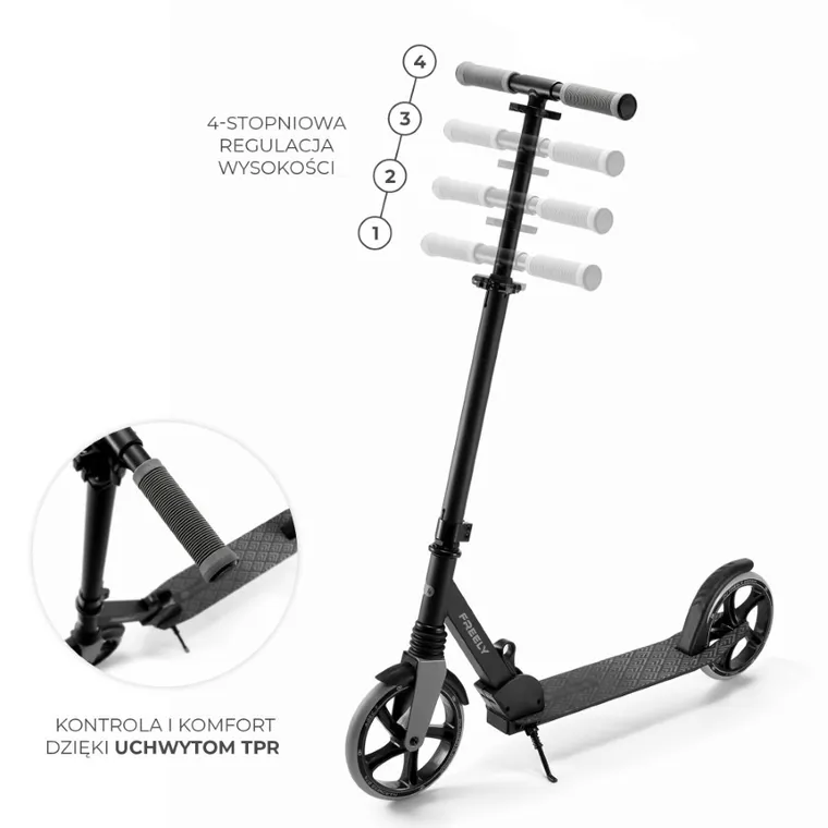 Kinderkraft, Freely, hulajnoga, Black