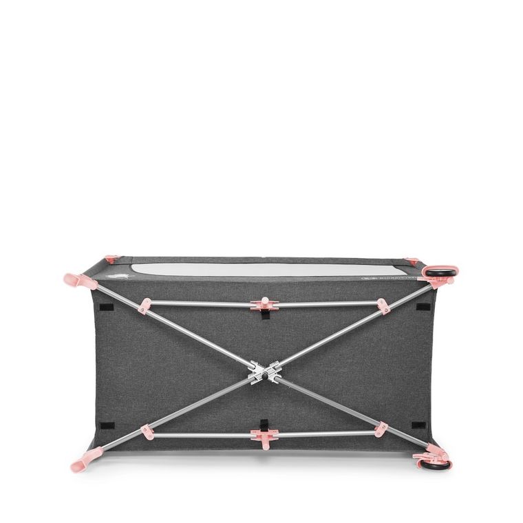Kinderkraft, Joy, łóżeczko turystyczne z akcesoriami, szaro-różowe