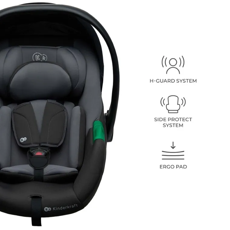 Kinderkraft, Mink Pro 2, i-Size, fotelik samochodowy, Grey, 40-87 cm