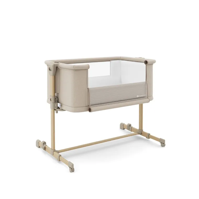 Kinderkraft, Nestee Grow 2, łóżeczko dostawne, beige wood