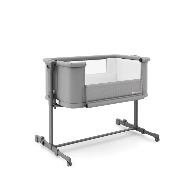 Kinderkraft, Nestee Grow 2, łóżeczko dostawne, dark grey