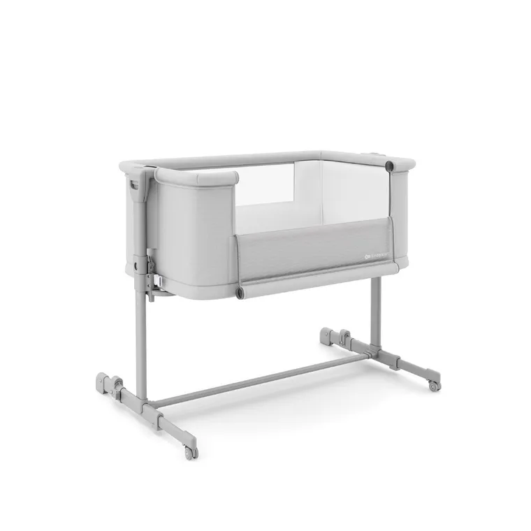 Kinderkraft, Nestee Grow 2, łóżeczko dostawne, light grey