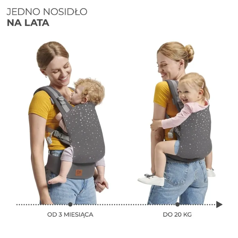 Kinderkraft, Nino Confetti, nosidełko, Grey