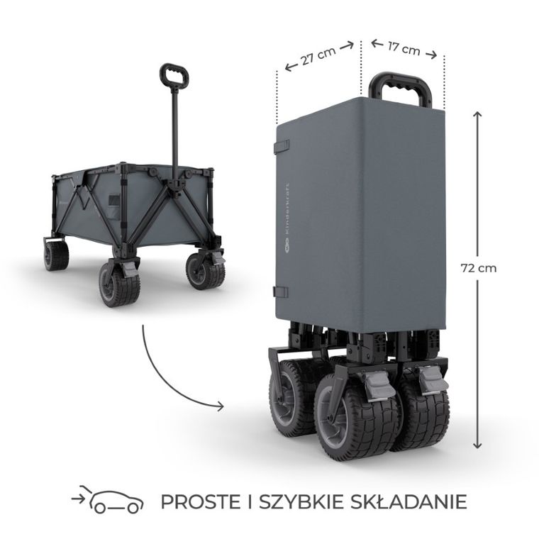 Kinderkraft, Rollster, wózek turystyczny, anthracite