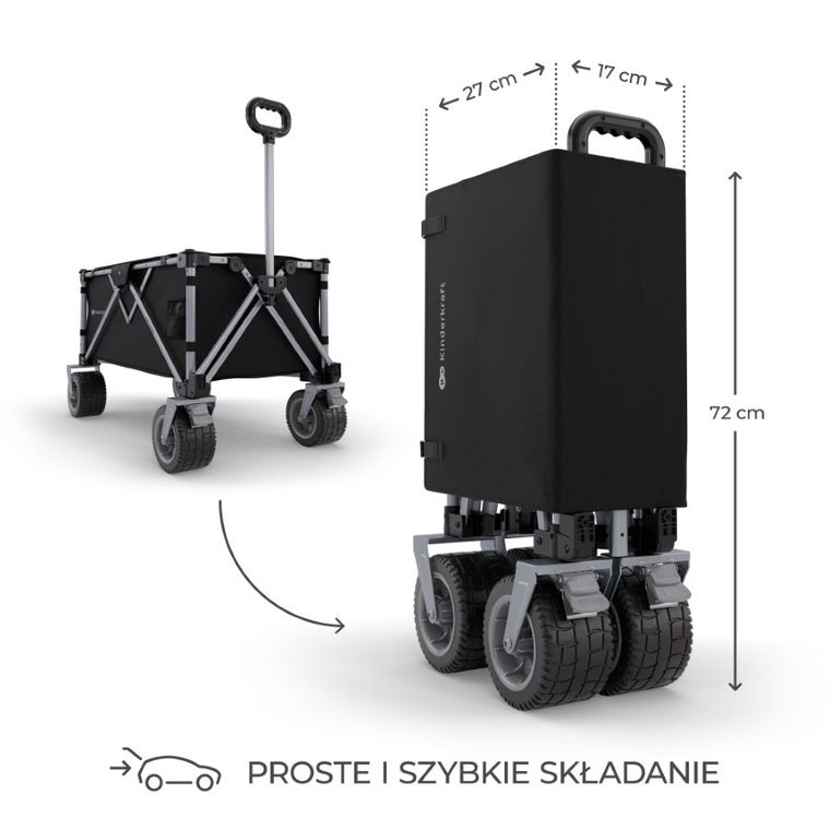 Kinderkraft, Rollster, wózek turystyczny, mystic black