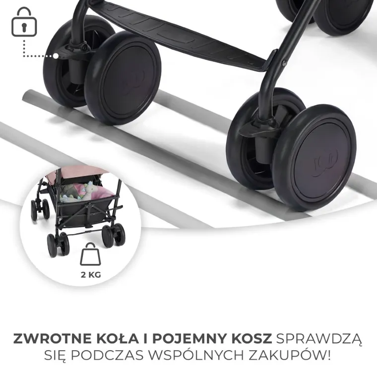 Kinderkraft, Siesta, wózek spacerowy, Pink